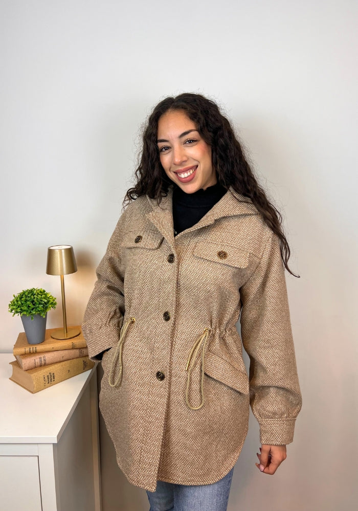 Abrigo Arpillera con capucha