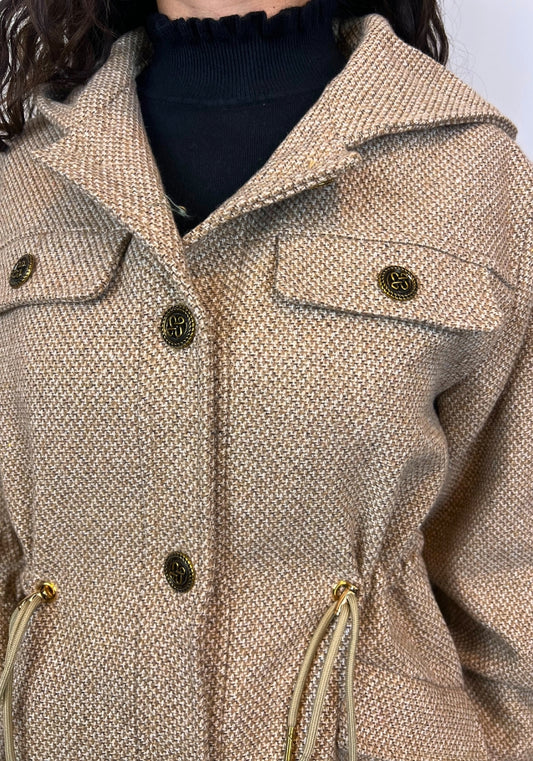 Abrigo Arpillera con capucha