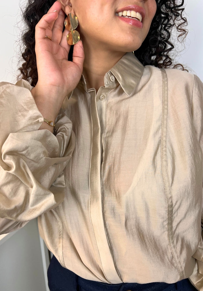 Camisa Manga Abullonada