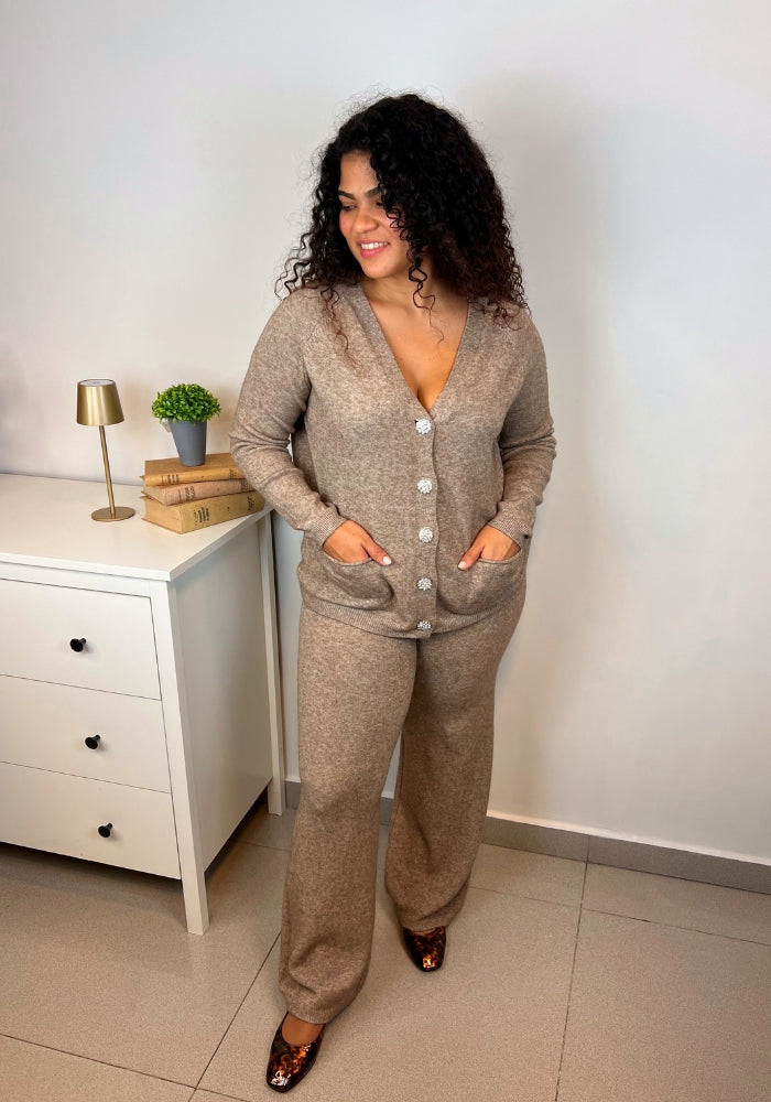 Conjunto Pantalón y Chaqueta Rosé