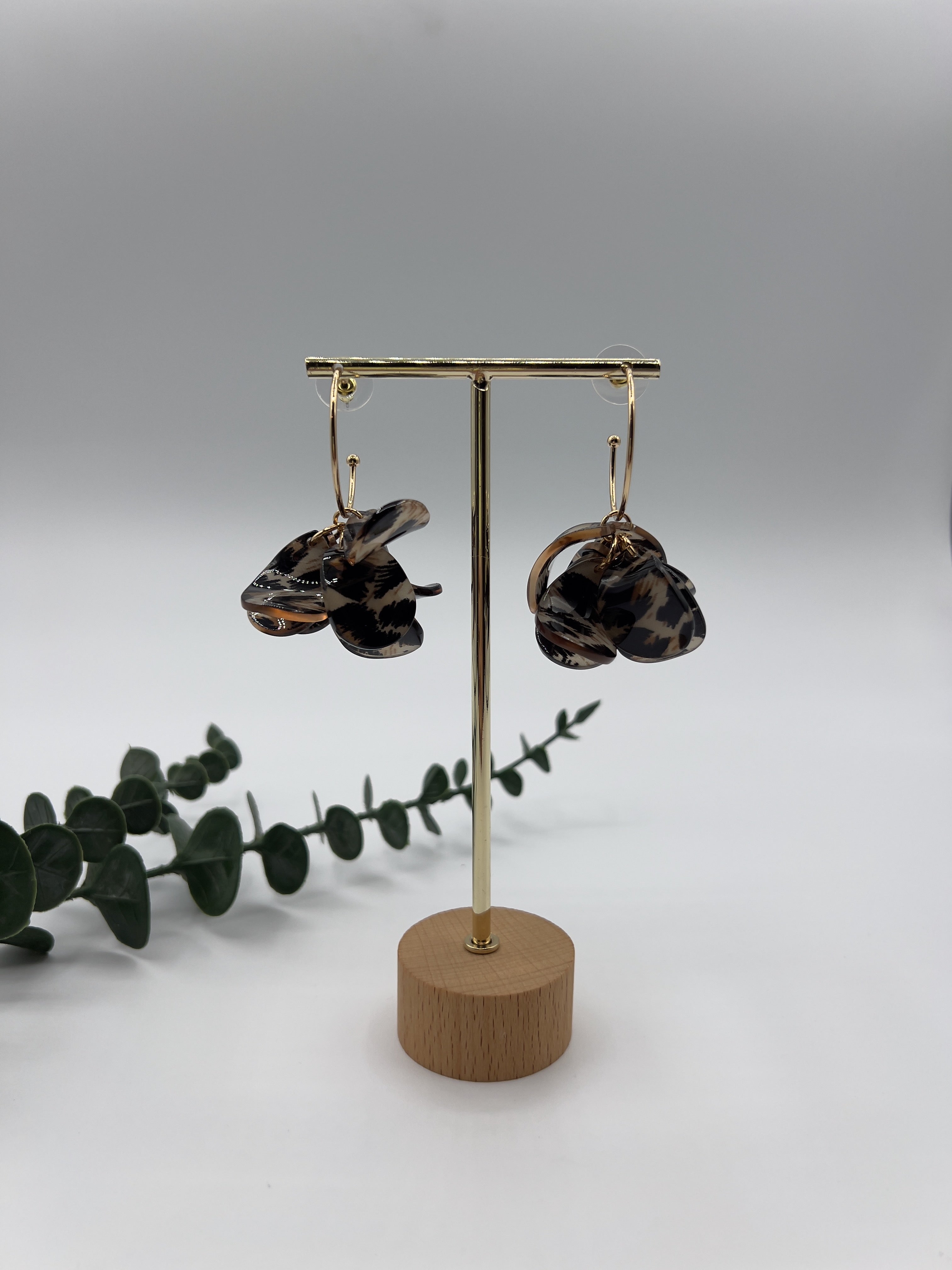 Pendientes Flor Leopardo
