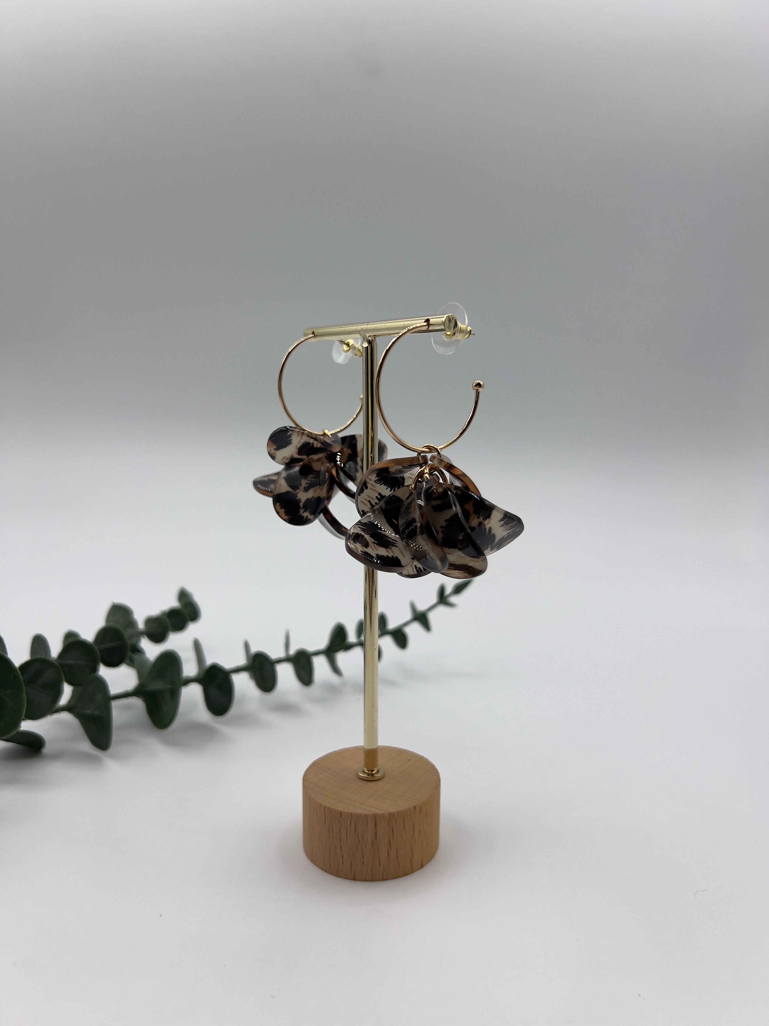 Pendientes Flor Leopardo