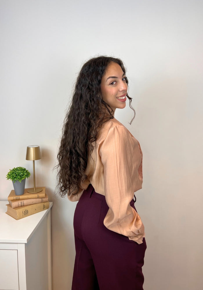 Pantalón Recto con Detalle Correa