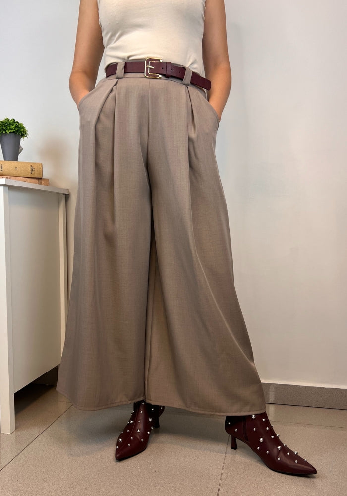 Pantalón Palazzo con Bolsillos