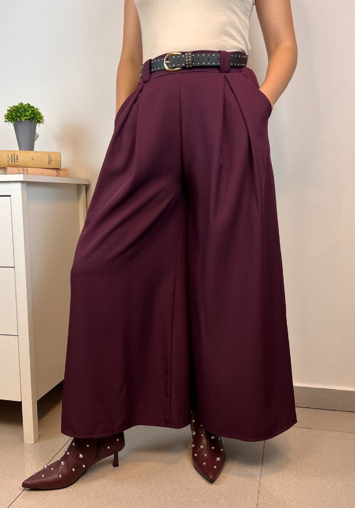 Pantalón Palazzo con Bolsillos