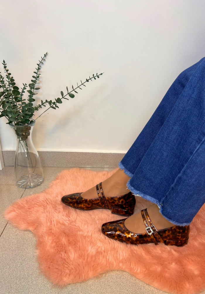 Zapato Mary Jane Leopardo