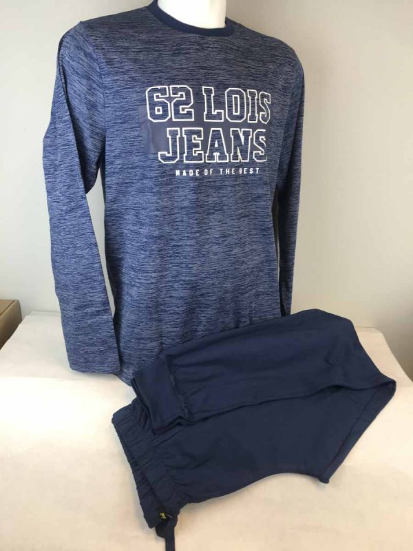 Imagen pijama de hombre jaspeado jeans de LOIS